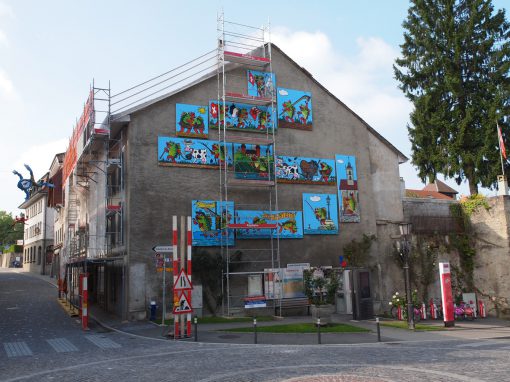 Echafaudage pour travaux de toiture à Estavayer-le-Lac